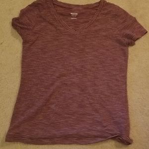 red and white striped shirt